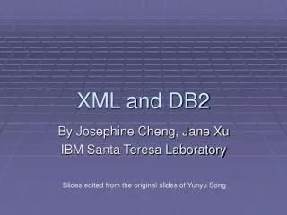 XML and DB2