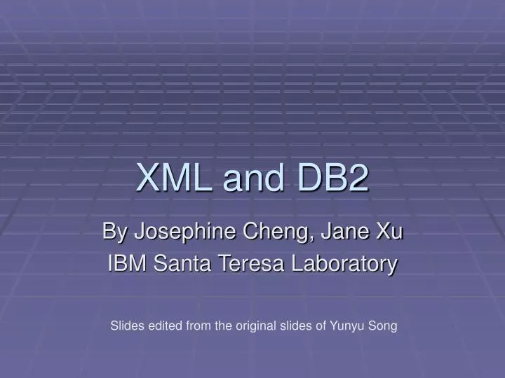 xml and db2