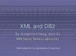 XML and DB2 - slide 1