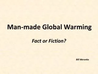 Man-made Global Warming