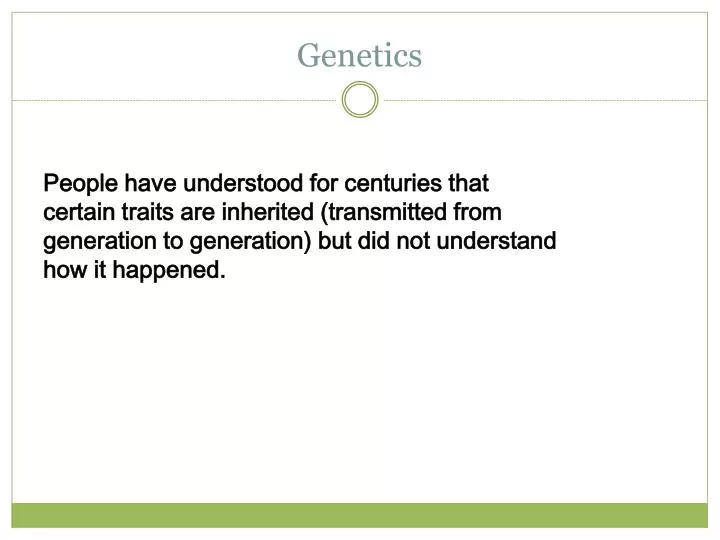 genetics