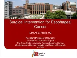 Surgical Intervention for Esophageal Cancer