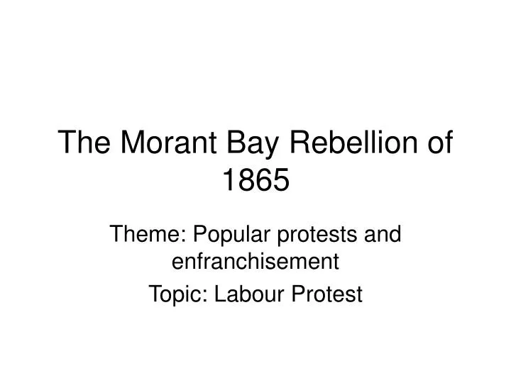 the morant bay rebellion of 1865