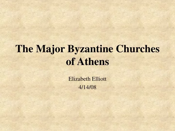 the major byzantine churches of athens
