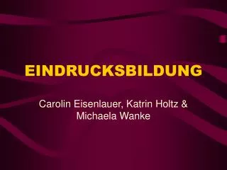 eindrucksbildung