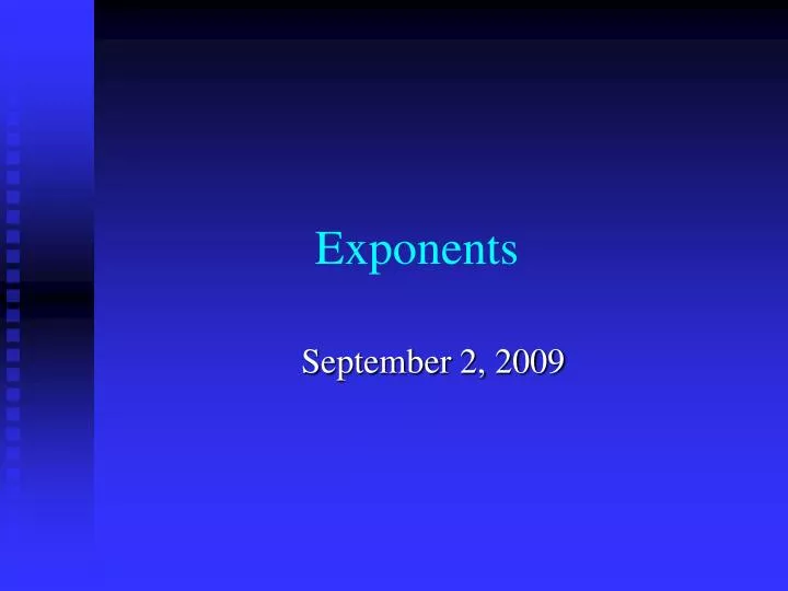 exponents