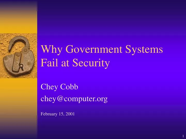 why government systems fail at security