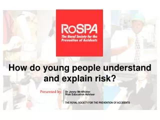 How do young people understand and explain risk?