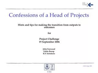 Confessions of a Head of Projects