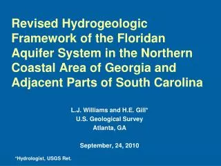 Revised Hydrogeologic Framework of the Floridan Aquifer System in the Northern Coastal Area of Georgia and Adjacent Part