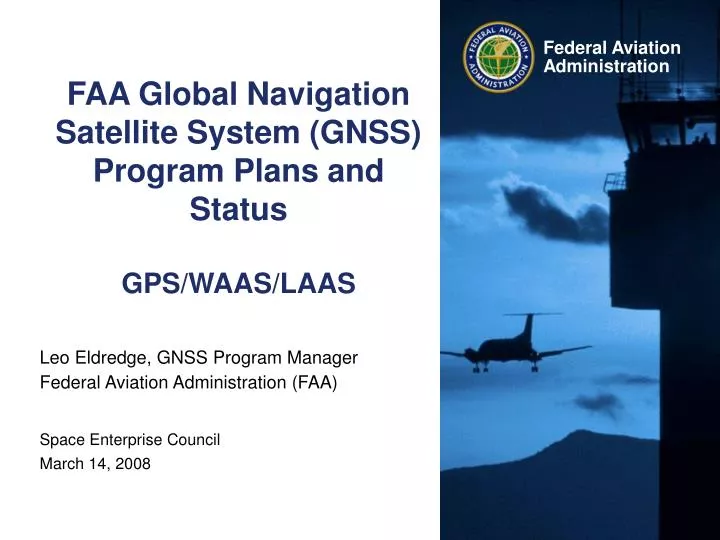 faa global navigation satellite system gnss program plans and status gps waas laas