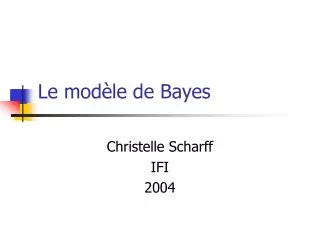 le mod le de bayes