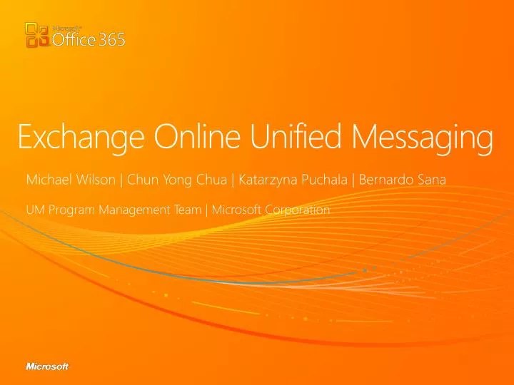 exchange online unified messaging