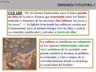 TEOLOGIA Y CULTURA, 1