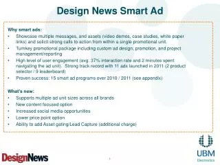 Design News Smart Ad