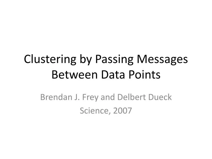 clustering by passing messages between data points