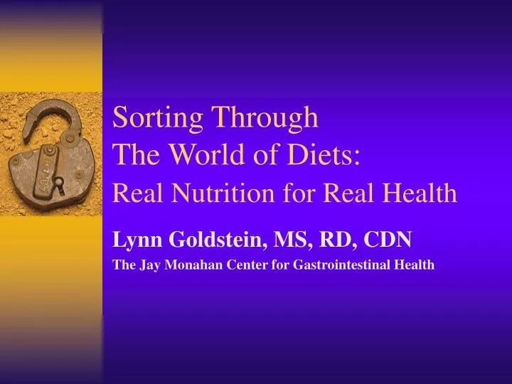 sorting through the world of diets real nutrition for real health