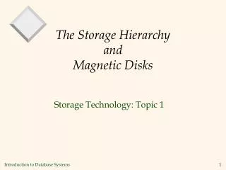 The Storage Hierarchy and Magnetic Disks