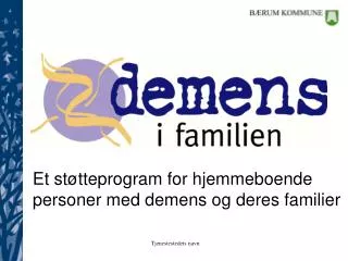Et støtteprogram for hjemmeboende personer med demens og deres familier