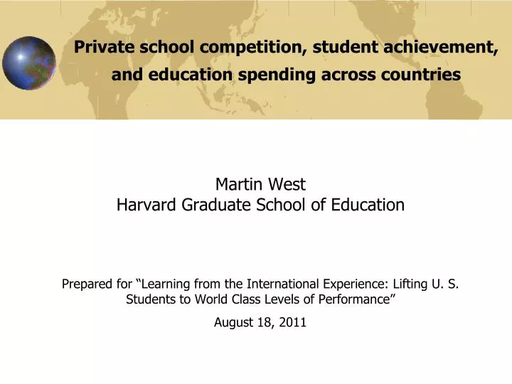 private school competition student achievement and education spending across countries