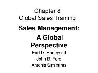 Chapter 8 Global Sales Training