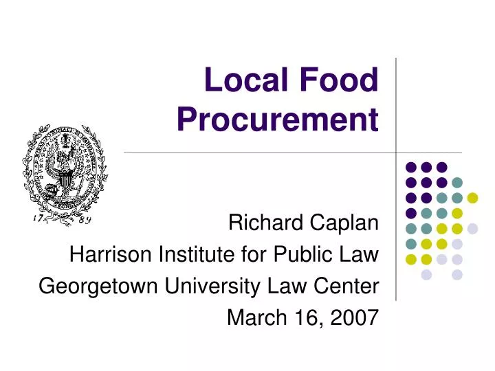 local food procurement