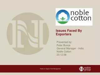 Issues Faced By Exporters