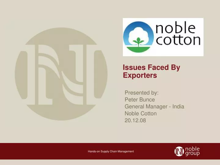 issues faced by exporters