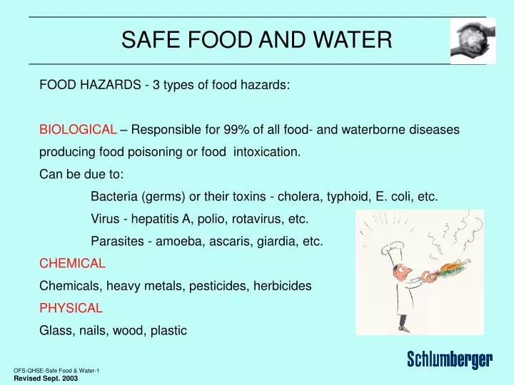 safe food and water