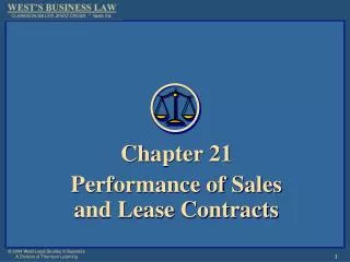 Chapter 21 Performance of Sales and Lease Contracts