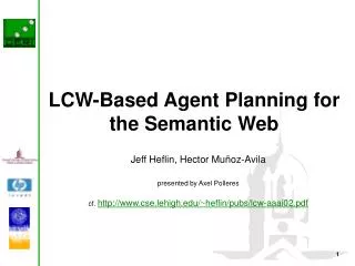 LCW-Based Agent Planning for the Semantic Web