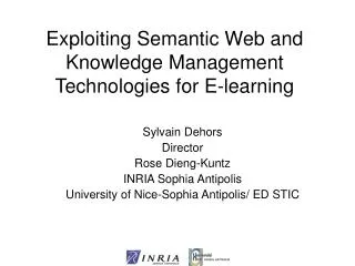 Exploiting Semantic Web and Knowledge Management Technologies for E-learning