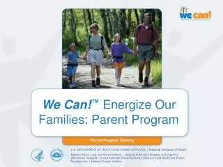 We Can! Energize Our Families: Parent Program