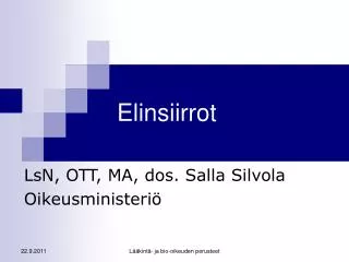 Elinsiirrot