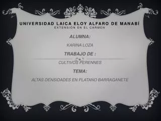 Universidad laica Eloy Alfaro de Manabí extensión en el Carmen