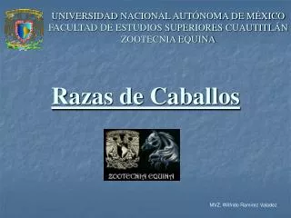 UNIVERSIDAD NACIONAL AUTÓNOMA DE MÉXICO FACULTAD DE ESTUDIOS SUPERIORES CUAUTITLÁN ZOOTECNIA EQUINA