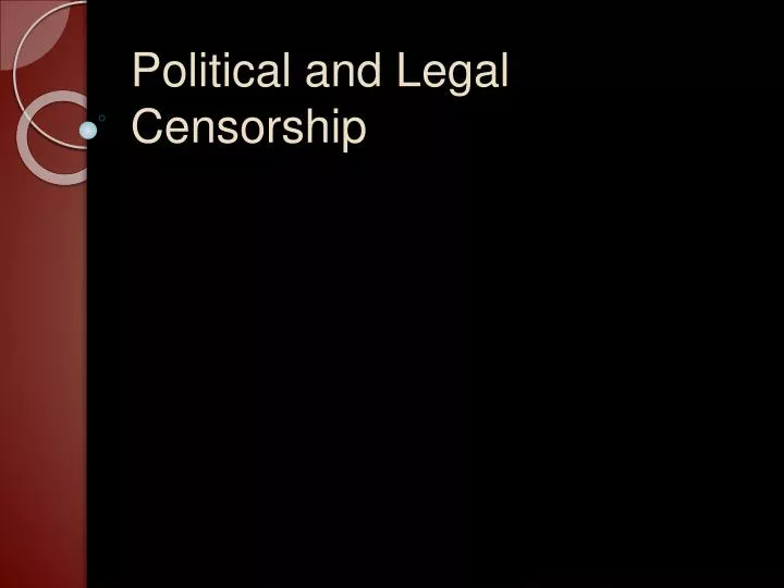 political and legal censorship
