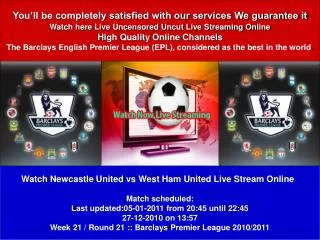 LIVE STREAM Newcastle United vs West Ham United ONLINE TV