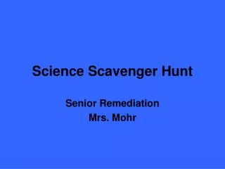 Science Scavenger Hunt