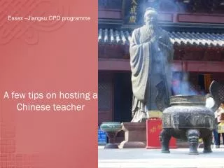 A few tips on hosting a Chinese teacher