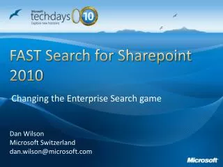 FAST Search for Sharepoint 2010