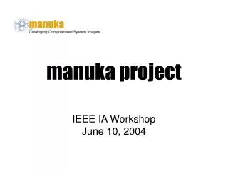 manuka project