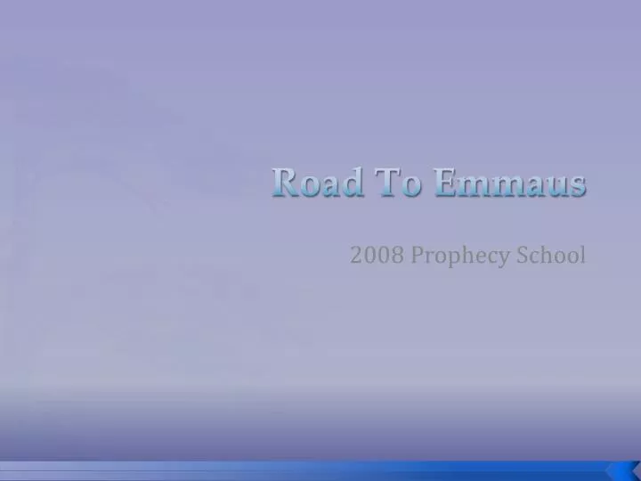 road to emmaus