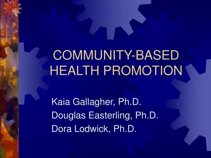 community based health promotion