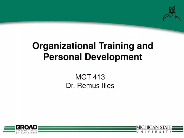 organizational training and personal development