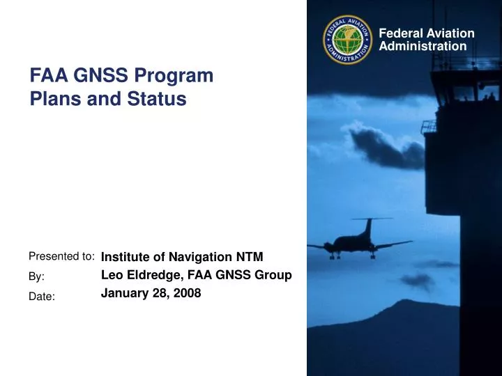 faa gnss program plans and status