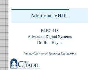 Additional VHDL