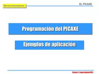 Programación del PICAXE