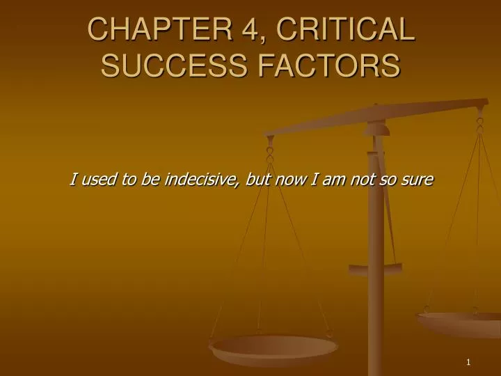 chapter 4 critical success factors