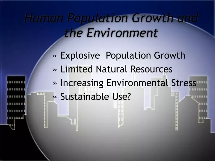human population growth and the environment